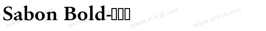 Sabon Bold字体转换